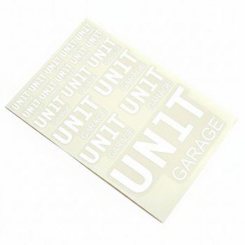 Aufkleber Unit Garage Weiß