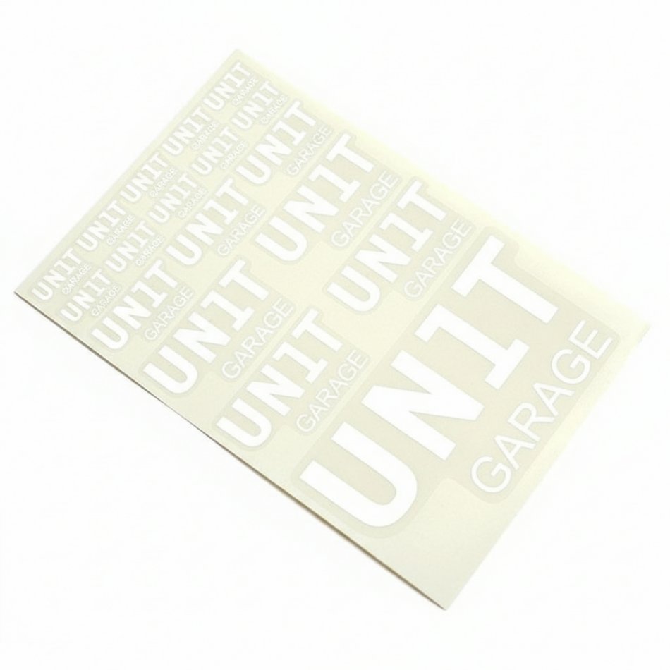 Aufkleber Unit Garage Weiß