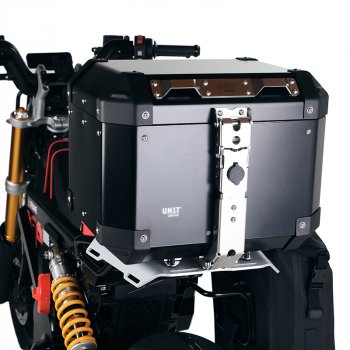 36-Liter-Aluminium-Atlas-Topcase + BMW CE 02-Heckgepäckträger mit Beifahrergriffen