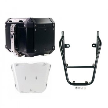 36-Liter-Aluminium-Atlas-Topcase + BMW CE 02-Heckgepäckträger mit Beifahrergriffen