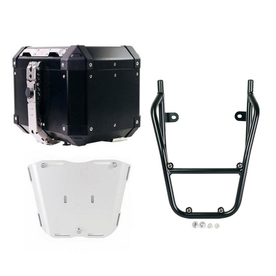 36-Liter-Aluminium-Atlas-Topcase + BMW CE 02-Heckgepäckträger mit Beifahrergriffen