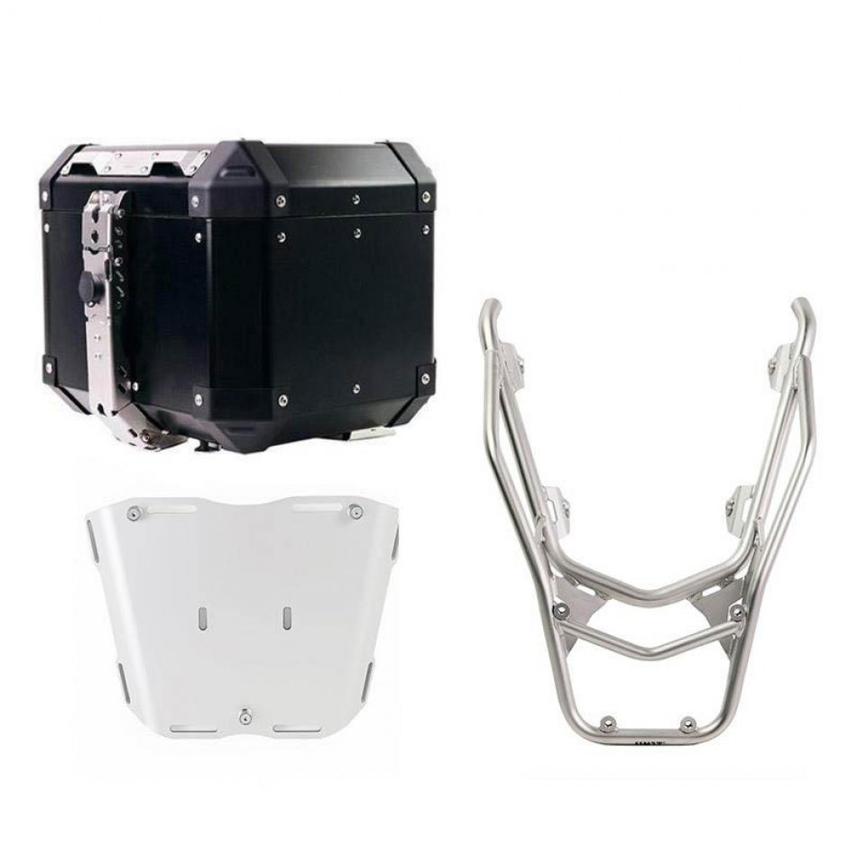 Atlas Aluminium Topcase 36L + Gepäckträger hinten mit BMW R1300GS Beifahrergriffen