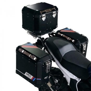 Atlas Aluminium Topcase 36L + Gepäckträger hinten mit BMW R1300GS Beifahrergriffen