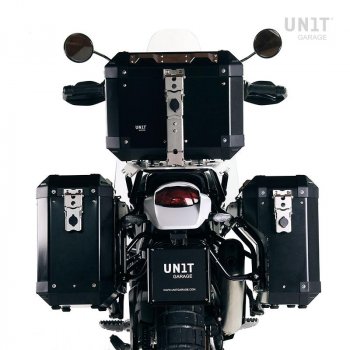 Atlas Topcase aus Aluminium 36L + Ducati Desert X Heckgepäckträger mit Beifahrergriffen