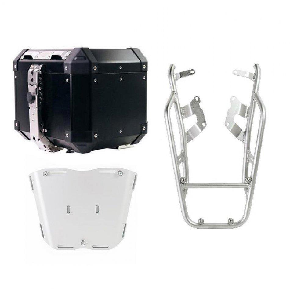 Atlas-Topcase aus 36-Liter-Aluminium + NineT-Gepäckträger hinten mit Soziusgriffen