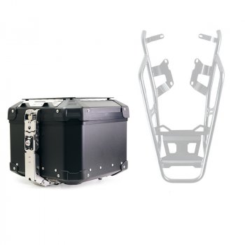 Atlas 44L Aluminium-Topcase für BMW-System + NineT Gepäckträger für Topcase ATL4_BL