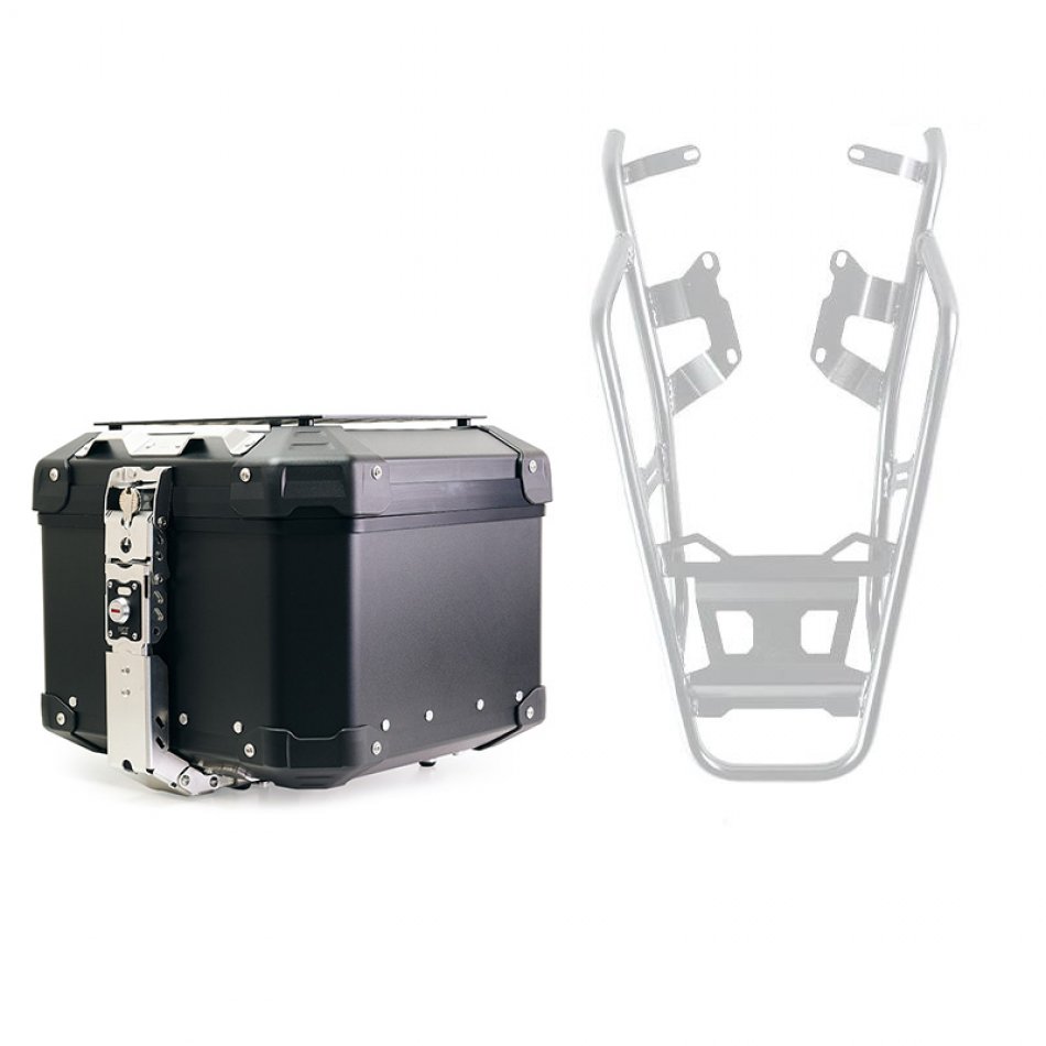 Atlas 44L Aluminium-Topcase für BMW-System + NineT Gepäckträger für Topcase ATL4_BL