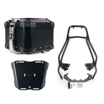 Atlas 44L Universal-Aluminium-Topcase + BMW F450GS Gepäckträger mit Soziusgriffen