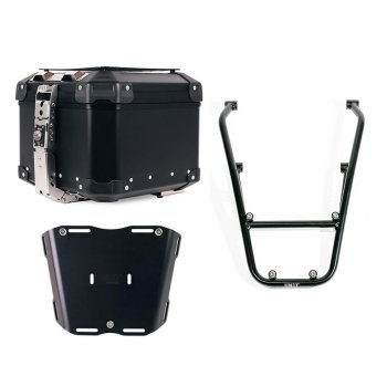 Atlas 44L Universal-Aluminium-Topcase + BMW R12 Gepäckträger mit Soziusgriffen