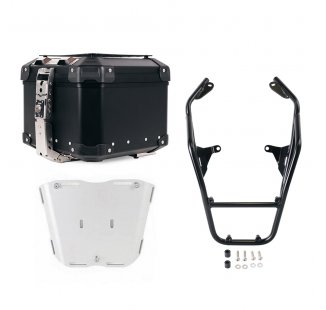 Atlas 44L Universal-Aluminium-Topcase + BMW R12 G/S Gepäckträger mit Soziusgriffen