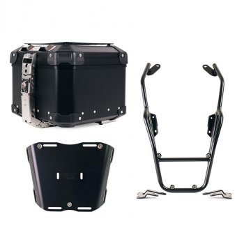 Atlas 44L Universal-Aluminium-Topcase + BMW R12 NineT Gepäckträger mit Soziusgriffen