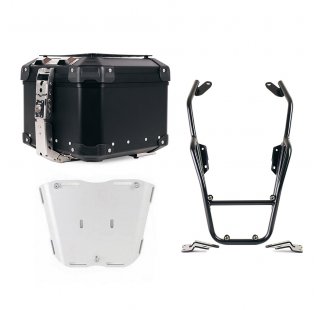 Atlas 44L Universal-Aluminium-Topcase + BMW R12 NineT Gepäckträger mit Soziusgriffen