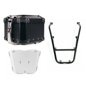 Atlas 44L Universal-Aluminium-Topcase + BMW R12 Gepäckträger mit Soziusgriffen