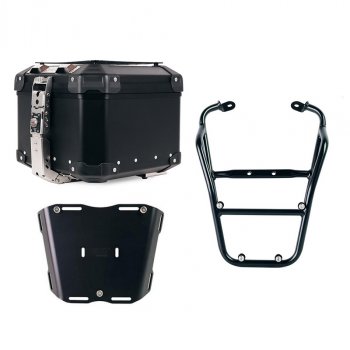 Atlas 44L Universal-Aluminium-Topcase + Gepäckträger hinten mit Soziusgriffen Fantic Caballero 125-250-500