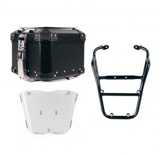 Atlas 44L Universal-Aluminium-Topcase + Gepäckträger hinten mit Soziusgriffen Fantic Caballero 125-250-500