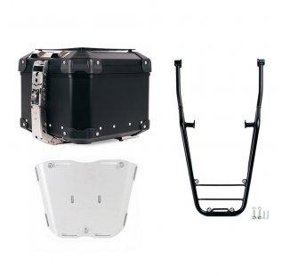 Atlas 44L Universal-Aluminium-Topcase + Gepäckträger hinten mit Beifahrergriffen Moto Guzzi V7 Sport (ab 2025)