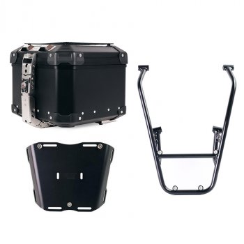Atlas 44L Universal-Aluminium-Topcase + Gepäckträger mit Beifahrergriffen Royal Enfield Himalayan 450 (ab 2024)