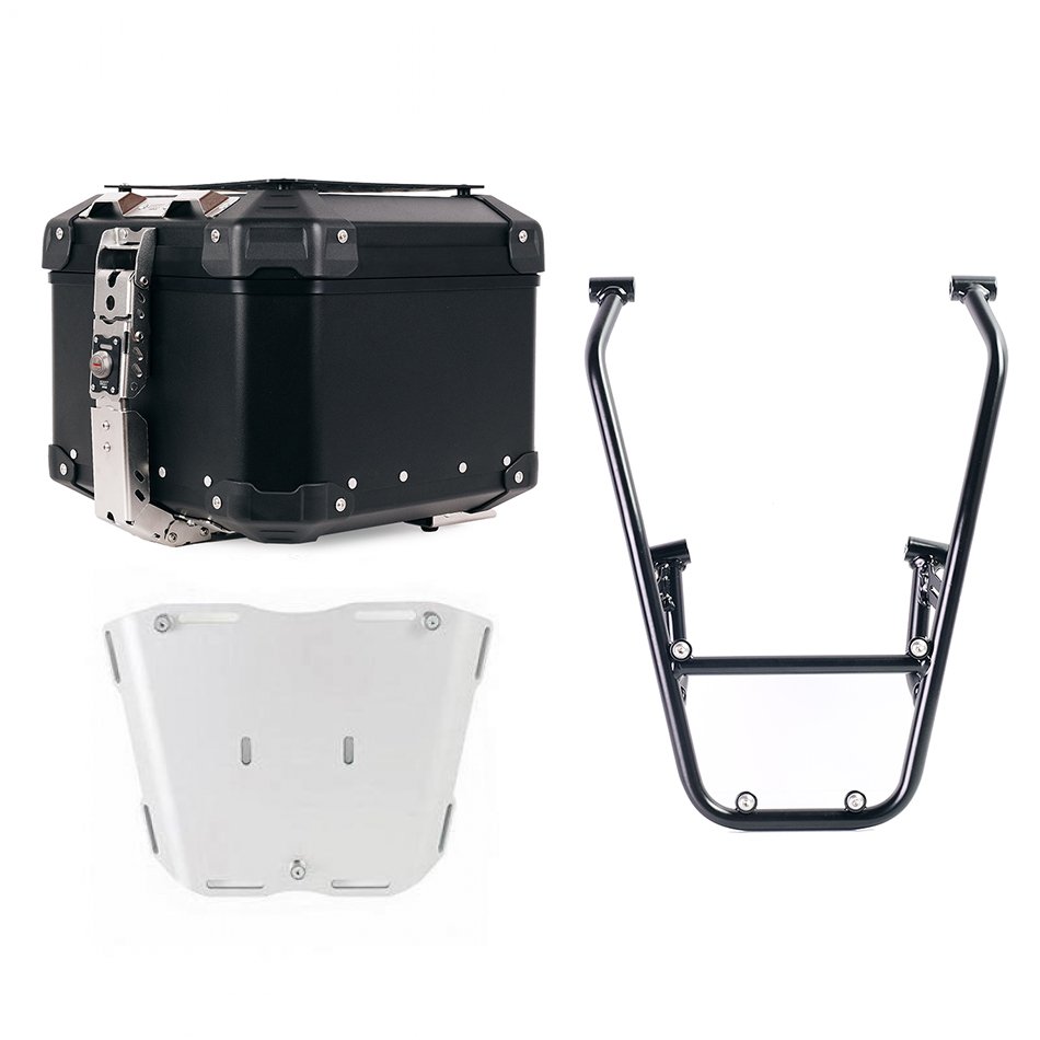 Atlas 44L Universal-Aluminium-Topcase + Gepäckträger mit Beifahrergriffen Royal Enfield Himalayan 450 (ab 2024)