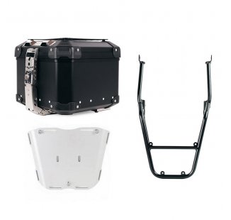 Atlas 44L Universal-Aluminium-Topcase + Gepäckträger hinten mit Soziusgriffen Triumph Bonneville T120