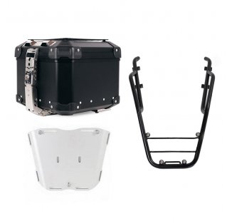 Atlas 44L Universal-Aluminium-Topcase + Heckträger mit Beifahrergriffen Triumph Trident 660