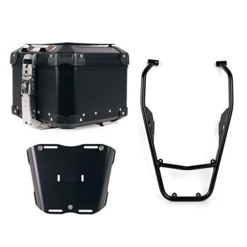 Atlas 44L Universal-Aluminium-Topcase + Heckträger mit Beifahrerhaltegriffen Yamaha Ténéré 700