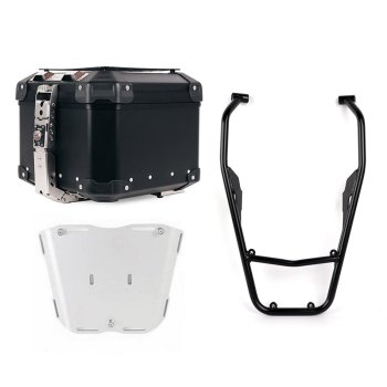 Atlas 44L Universal-Aluminium-Topcase + Heckträger mit Beifahrerhaltegriffen Yamaha Ténéré 700