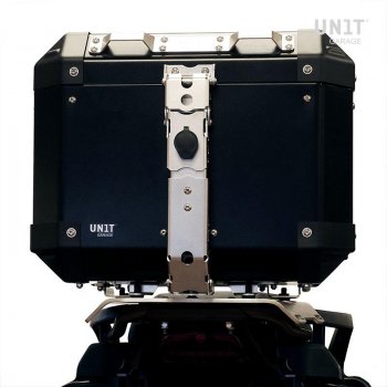 Atlas Topcase aus Aluminium 36L + Pan America 1250 Gepäckträger hinten mit Soziusgriffen