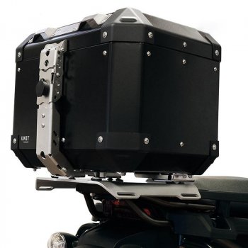 Atlas Topcase aus Aluminium 36L + Pan America 1250 Gepäckträger hinten mit Soziusgriffen