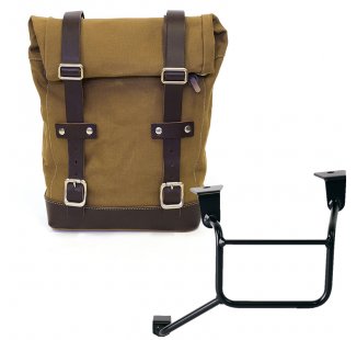 Leinentasche 10L-14L + Honda CRF1100L Africa Twin & Adventure Sports (ab 2024) Rahmen Links