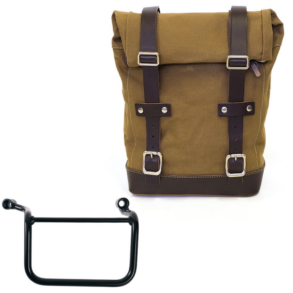 Seitentasche Canvas 10L-14L + Royal Enfield Guerrilla 450 rechter Rahmen