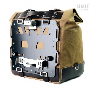 Kultige Seitentasche in Canvas 40L - 50L + Aluminiumplatte