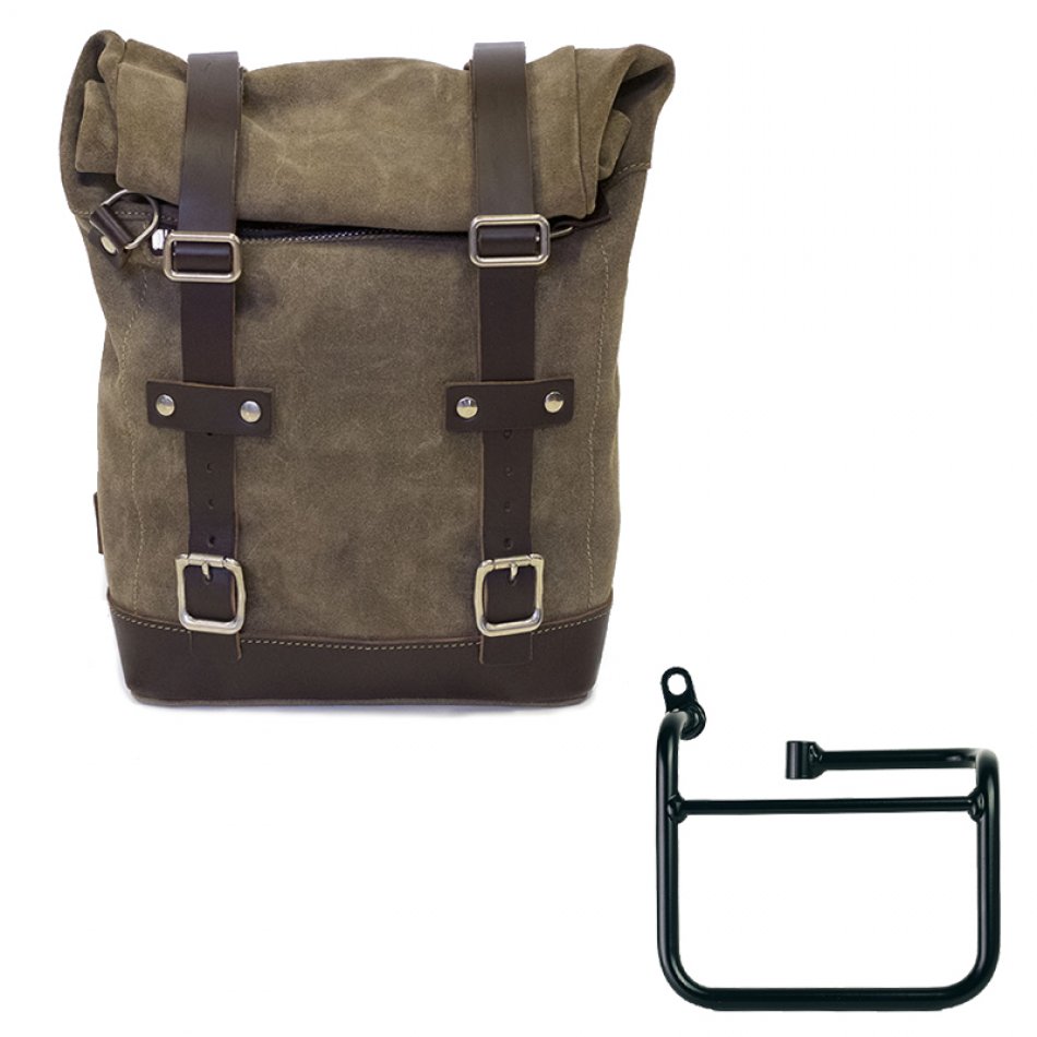 Ledertasche Crust 10L-14L + BMW CE 02 Linkes Fahrgestell