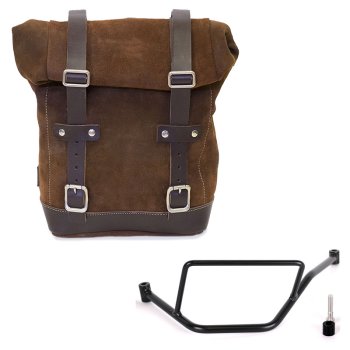 Ledertasche Crust 10L-14L + BMW F450GS Rahmen links