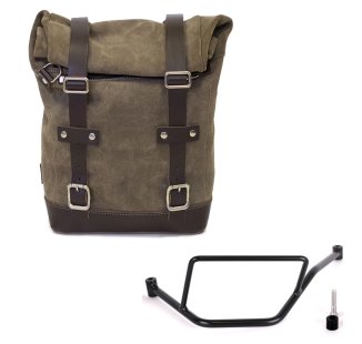 Ledertasche Crust 10L-14L + BMW F450GS Rahmen links
