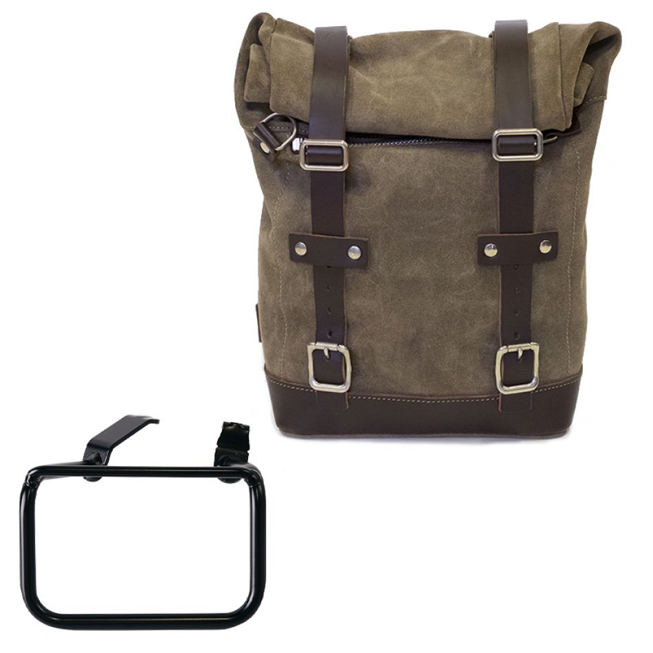 Ledertasche Crust 10L-14L + BMW R12 G/S Rahmen rechts