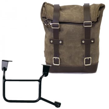 Ledertasche Crust 10L-14L + Honda CRF1100L Africa Twin & Adventure Sports (ab 2024) Rahmen Rechts