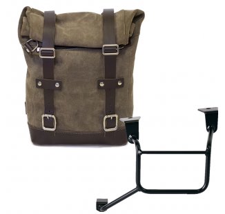 Ledertasche Crust 10L-14L + Honda CRF1100L Africa Twin & Adventure Sports (ab 2024) Rahmen Links