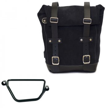 Ledertasche Crust 10L-14L + Honda GB350S Rahmen Rechts