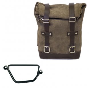 Ledertasche Crust 10L-14L + Honda GB350S Rahmen Rechts