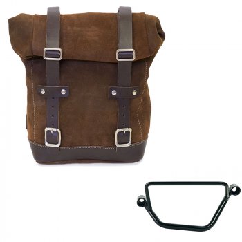 Ledertasche Crust 10L-14L + Honda GB350S Rahmen Links