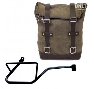 Ledertasche Crust 10L-14L + Moto Guzzi V7 EURO5 PLUS (ab 2025) Rahmen Rechts