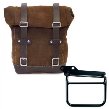 Ledertasche Crust 10L-14L + Royal Enfield Himalayan Rahmen, Scram 411 links