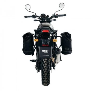 Ledertasche Crust 10L-14L + Royal Enfield Himalayan Rahmen, Scram 411 links