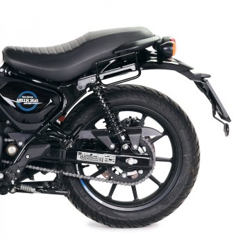 Ledertasche Crust 10L-14L + Royal Enfield Hunter 350 Linker Rahmen