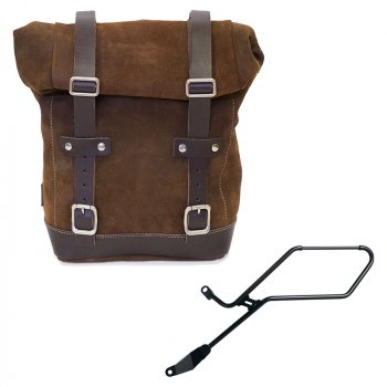 Ledertasche Crust 10L-14L + Triumph Bonneville Bobber Linker Rahmen