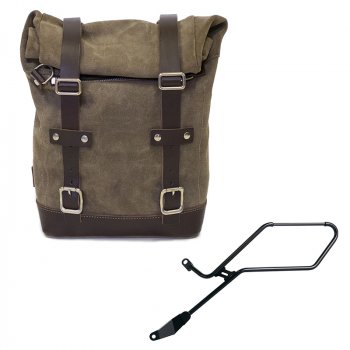 Ledertasche Crust 10L-14L + Triumph Bonneville Bobber Linker Rahmen