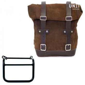 Ledertasche Crust 10L-14L + Rechter Hilfsrahmen Triumph Scrambler 1200 XC_XE (ab 2019)