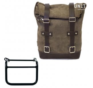 Ledertasche Crust 10L-14L + Rechter Hilfsrahmen Triumph Scrambler 1200 XC_XE (ab 2019)