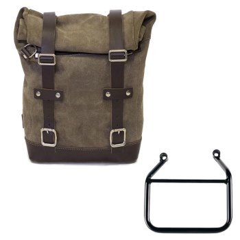 Ledertasche Crust 10L-14L + Triumph Speed 400 & Scrambler 400 X Rahmen links