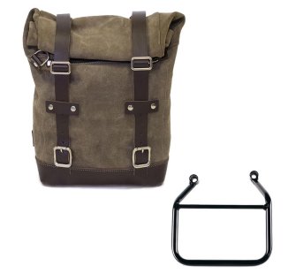 Ledertasche Crust 10L-14L + Triumph Speed 400 & Scrambler 400 X Rahmen links